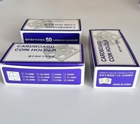 Porte-monnaie en carton 2x2 pouces avec film OPP pour collection de pièces de monnaie