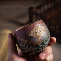 Tasse à thé Kung Fu individuelle en céramique, bol de maître, tasse de dégustation de thé, style japonais, porcelaine écologique, design Japandi, pour le voyage