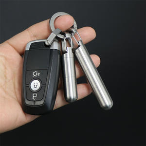 Mini pastillero de almacenamiento impermeable sellado para acampar al aire libre, botella de medicina de acero inoxidable, llavero portátil, pastillero - Product Image 4