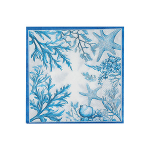 Ocean Blue Starfish Printed Paper Napkins 330mmx330mm Themed Party Disposable Serviettes Marine Life Design - Product Image 5