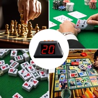 Penghitung waktu LED Digital 4 sisi nirkabel, dapat disesuaikan untuk permainan papan Mahjong catur Poker, dengan jam pengingat suara