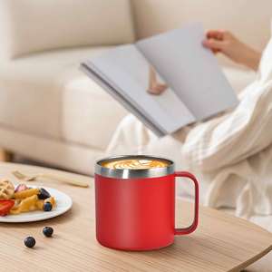 Vaso Personalizado de Acero Inoxidable de 14 oz con Asa, <span class=keywords><strong>Taza</strong></span> de Café de Campismo Aislada al Vacío Personalizada con Asa - Product Image 6