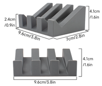 Support de savon en silicone écologique antidérapant avec égouttoir intégré pour salle de bain et évier de cuisine