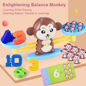 Juego de conteo de matemáticas educativo temprano para niños personalizado, juguete de equilibrio, juego de escala de mono - Product Image 3
