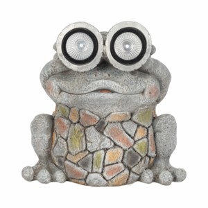 Statua decorativa a forma di rana con occhiali solari per decorazioni da giardino, figurina per l'accentuazione del portico anteriore, del patio e del cortile. - Product Image 1