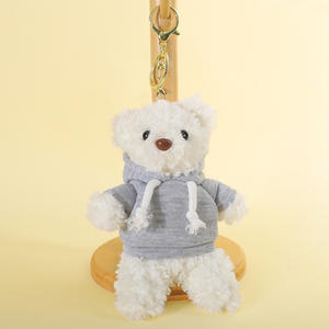 15CM tambahkan Logo cetak Logo beruang Logo kustom beruang lucu mewah liontin ransel gantungan kunci promosi perusahaan hadiah mewah gantungan kunci mainan - Product Image 5