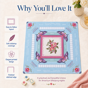 Tappetino da Gioco American Mahjong in Pelle Antiscivolo, Copertura Personalizzata per Tavolo da Mahjong, Superficie di Gioco Stampata - Product Image 5