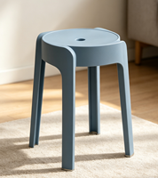 Tabourets empilables modernes en plastique épaissi pour la maison et le bureau, bancs confortables, chaises durables pour le salon, la chambre et l'hôtel, chaise de loisirs