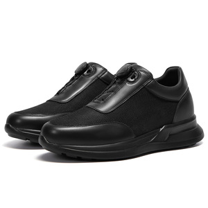 Zapatos de Hombre <span class=keywords><strong>Boohooman</strong></span> Negros de Alta Calidad, de Cuero Vacuno, Transpirables, Resistentes, con Aumento de Altura Invisible de 8 cm, para Invierno y Verano - Product Image 1