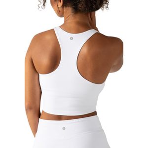 Top Deportivo Personalizado para Mujer, Estilo Racerback con Escote Redondo, Copas Extraíbles, para Yoga, Gimnasio y Entrenamiento, Color Blanco, Talla Mediana - Product Image 2