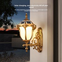 Lampe murale solaire extérieure de style européen, étanche IP65, modèle fleur papillon, 36 LED, 3500K blanc chaud, 12-16h