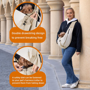 Sac de transport pour chien et chat jusqu'à 9 kg, sac à bandoulière pour chiot, sac à main pour animaux de compagnie avec sangle d'épaule, mains libres pour les voyages - Product Image 6