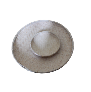 Bandeja/Plato decorativo multiusos tejido de bambú redondo rústico Vintage ecológico hecho a mano para eventos en casa producto de gran oferta - Product Image 2