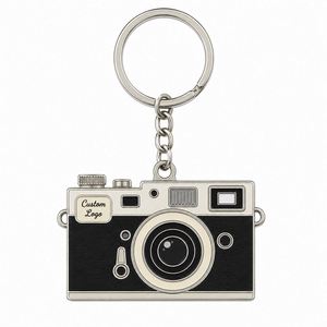 Porte-clés personnalisés rétro en métal avec mini-rouleau de film, souvenir de photographie, design de logo d'appareil photo, promotionnel - Product Image 2