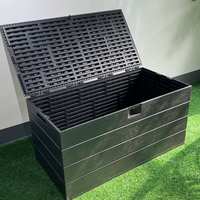 Nouvelle conception de boîte de rangement carrée pour coussins de patio extérieur, imperméable