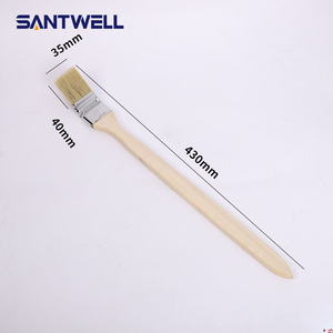 Pinceau à <span class=keywords><strong>peinture</strong></span> angulaire à poils de porc et filament mélangés, manche long pour une application de revêtement lisse, poils mélangés coniques angulaires - Product Image 4