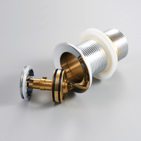 Accesorio para grifo de latón de/4 ", tubo de lavabo, botón de drenaje emergente, tapón para fregadero de baño, escurridor, tapón para residuos de sifón con orificio
