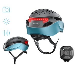 Casque <span class=keywords><strong>de</strong></span> sécurité extérieur pour moto/vélo/patinage Casque intelligent d'enregistrement vidéo avec lumière LED Caméra 1080P Casque intelligent à mémoire Vlog - Product Image 3