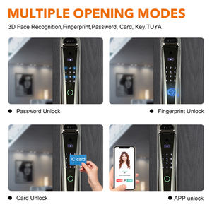 <span class=keywords><strong>Para</strong></span> puerta de acero inoxidable de hierro de madera, buena calidad, aplicación Tuya, contraseña de huella dactilar, reconocimiento facial 3D, cerradura de puerta inteligente - Product Image 4