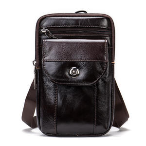 Borsa da cintura personalizzata in vera pelle borsa a portafoglio per telefono per <span class=keywords><strong>uomo</strong></span> custodia per fondina ad anello <span class=keywords><strong>marsupio</strong></span> borsa a tracolla Messenger da viaggio - Product Image 2