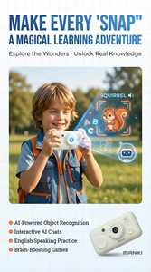 Appareil photo numérique pour enfants alimenté par l'IA, appareil photo éducatif pour l'apprentissage précoce des garçons et des filles - Product Image 3