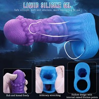Nœud de chien manchon de pénis grand Silicone fantaisie Dragon gaine coq agrandissement Extender creux gode jouets sexuels pour hommes