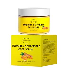 Exfoliante Facial de Cúrcuma y Vitamina C para el Cuidado de la Piel, 120g, Marca Privada, Limpieza Profunda, Elimina Imperfecciones, Venta al Por Mayor - Product Image 2