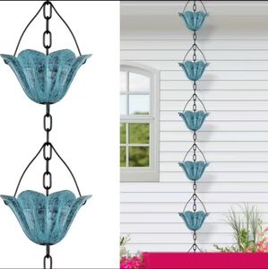 Cadena de Lluvia Decorativa de Hierro Forjado en Forma de Tulipán, Tratamiento Antioxidante, Venta Caliente - Product Image 1