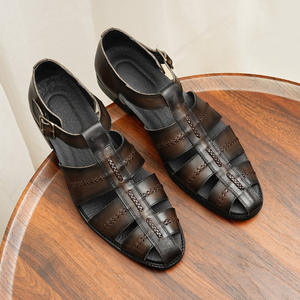 2026 New custom hand-woven retro sandals for <b>men</b>, breathable and casual - Product Image 3