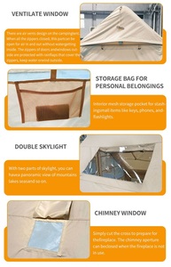 Tente gonflable spacieuse de 8 m², version AB à double porte avec double lanterneau, imperméable, quatre saisons, pour le <span class=keywords><strong>camping</strong></span> en plein air - Product Image 5