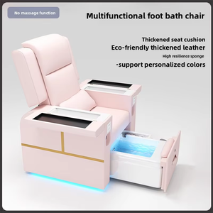 Sillón de Pedicura Multifuncional Rosa Intenso, Muebles de Salón de Lujo, Sillón de Spa para Pies para Salón de Belleza con Masaje - Product Image 4