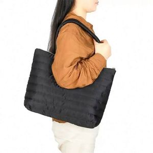 BSCI Factory Custom New Design Soft Tote <b>Bag</b> Women Luxury Shopping <b>Bag</b> Quilted <b>Puff</b> Tote <b>Bag</b> - Product Image 6
