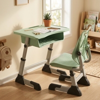 Ensemble de bureau et chaise ergonomiques pour enfants, réglables en hauteur sur plusieurs niveaux, pour la maison et la salle de classe