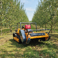 Mesin Pemotong Rumput Otomatis 800mm 1000mm untuk Kebun, Rumput Halaman, dan Pertanian, dengan Remote Control dan Sistem Crawler, serta Fungsi Pencacah Rumput