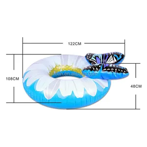 Custom Heavy Duty Inflatable River Floating Tube Swimming Pool Inflatable Floats Flower Inflatable Swim Ring