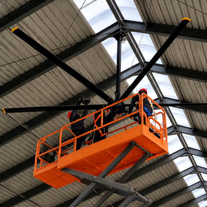 พัดลมแรงดันสูงความเร็วต่ำ Keystone Heavy Duty HVLS ช่วยเพิ่มคุณภาพอากาศและลดค่า THI ในพื้นที่พักผ่อนของวัวนมในโรงเรือน - Product Image 1
