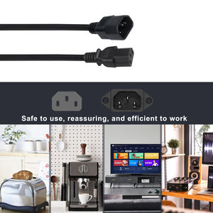 10 А 250 в кабель 220 230 В 50 Гц 240 В 18awgx3c основной IEC c13 к c14 типы соединителей источник питания шнур 2 м - Product Image 2
