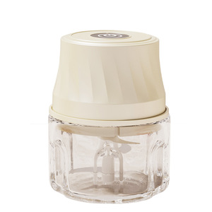 Mini <span class=keywords><strong>hachoir</strong></span> à <span class=keywords><strong>viande</strong></span> électrique en verre durable avec 3 lames anti-colmatage, pour aliments pour bébés et ail, idéal pour la cuisine domestique - Product Image 1