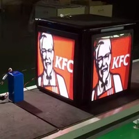 Наружная коробка для доставки еды P2.5 P3 P4, светодиодный дисплей, смарт-приложение, управление Wi-Fi, светодиодная коробка для еды на мотоцикл, светодиодный дисплей