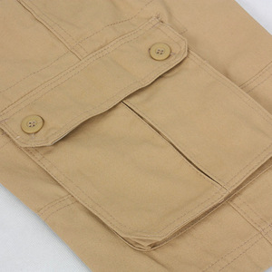 Pantalones Cortos Bermuda para Hombre, con Múltiples Bolsillos, de Algodón, hasta la Rodilla, Cintura Media, Estilo Casual, Tejido, Tallas Grandes - Product Image 6