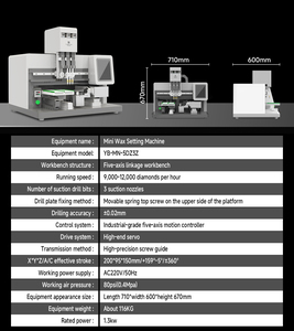 YUBANG mesin pengaturan lilin logam Mini 5 sumbu, untuk membuat perhiasan | Peralatan pengaturan permata Desktop CNC bersertifikat CE - Product Image 3