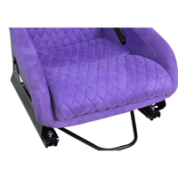 Siège baquet de course universel en fibre de carbone violette, avec finition brillante en fibre de verre et paillettes violettes, livraison gratuite aux États-Unis