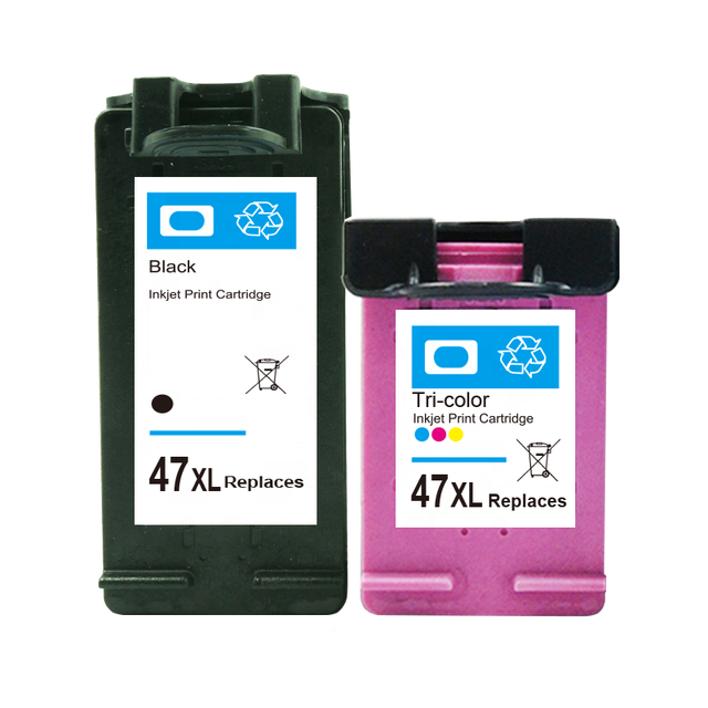 Hicor Remanufactured for 47 XL 47 Ink Replacement for HP DeskJet  Printer Ink Cartridge