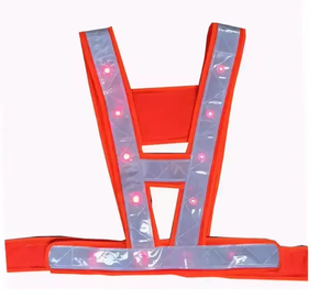 <span class=keywords><strong>Gilet</strong></span> de sécurité réfléchissant élastique professionnel à LED clignotantes réglables pour vélo et ceintures de course - Product Image 3