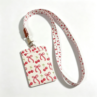 Porte-carte d'identité personnalisé en polyester/RPET, cordon de téléphone détachable, crochet durable, résistant à l'eau, logo personnalisé, badge horizontal/vertical
