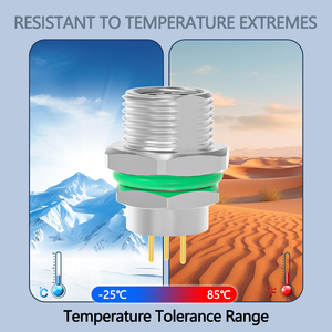 M8 Thông tư cảm biến không thấm nước một mã 3 pin PCB nữ ổ cắm phía trước gắn chặt Bảng điều khiển gắn kết nối M10 * 0.75 - Product Image 3