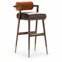 Chaise de cuisine et de restaurant moderne avec dossier incurvé rembourré, pieds en bois de frêne massif, mousse haute densité