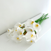 Bouquet de fleurs artificielles de lys blancs pour mariage, douche nuptiale, cadeau de bénédiction, décoration intérieure, fausses fleurs de lys