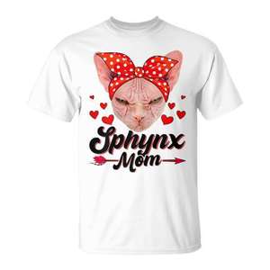 T-shirt Sphinx Mom Cat Lover, cadeau de fête des mères pour les femmes - Product Image 1