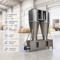 Système de collecte de poussière à double cyclone en acier inoxydable haute efficacité pour le travail du bois et des métaux